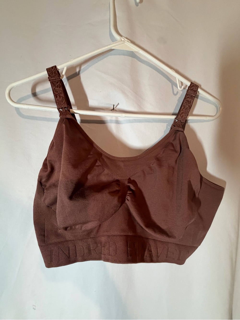 Kindred Bravely Nursing Bra 1x Busty Brown Seamless Wireless Maternity